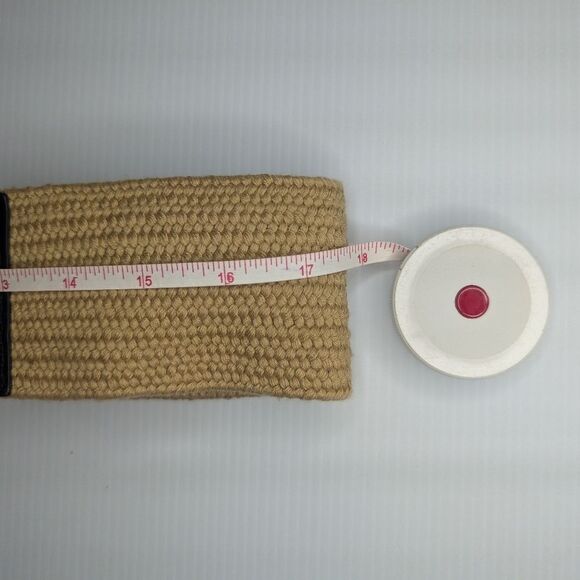 Women's NWOT Torrid Black Faux Leather & Tan Straw Stretch Belt, XL / Torrid 1 - Picture 6 of 7